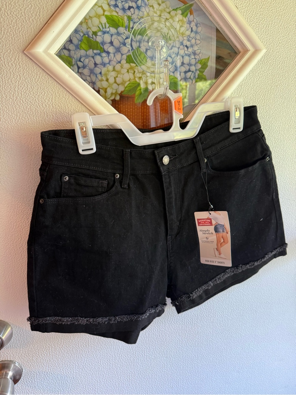 NWT Signature by Levi Strauss & Co. Heritage High-Rise 3" Denim Shorts - Black